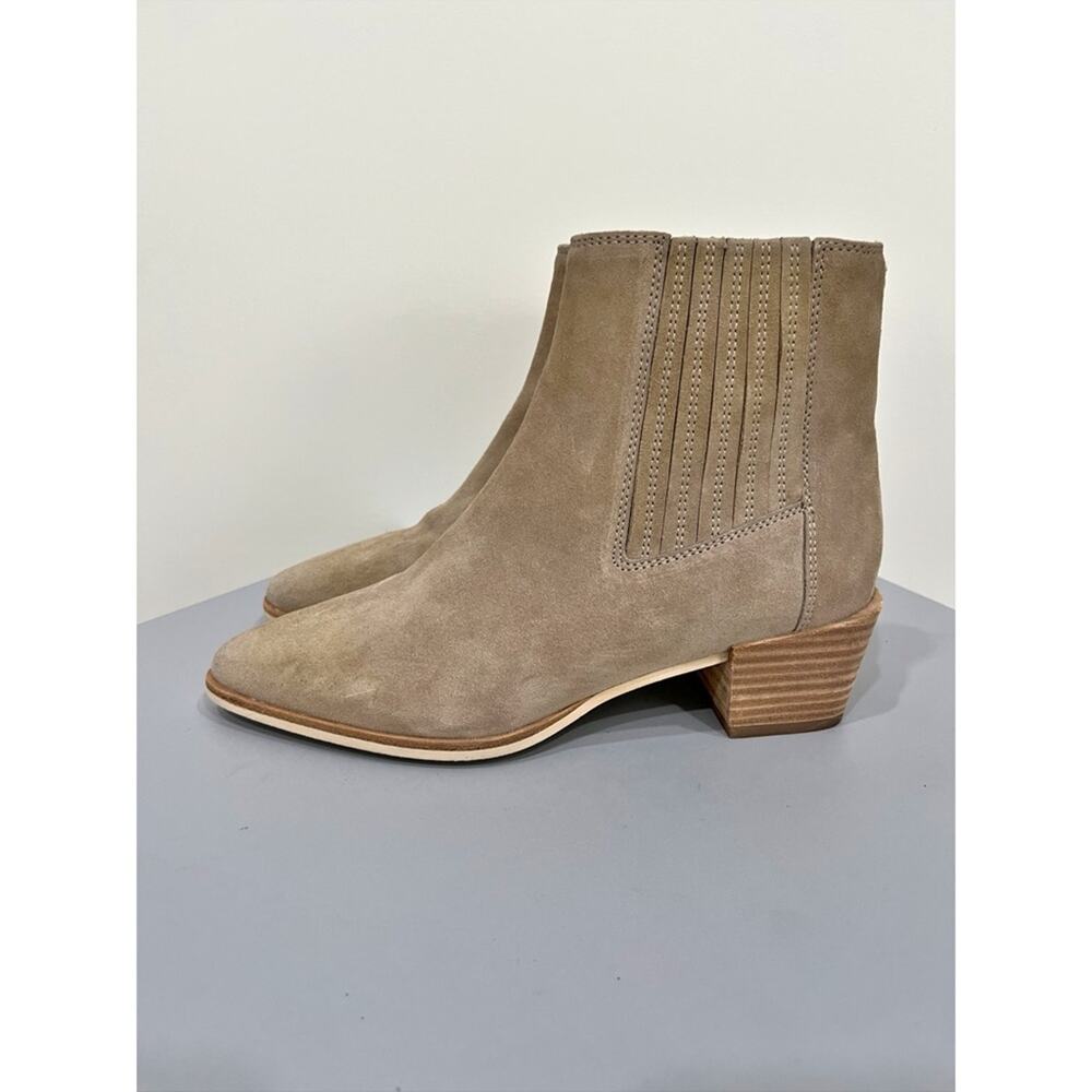 Rag & Bone Rover Suede Chelsea Boot Almond Toe Ankle Booties Slip On - Picture 2 of 11